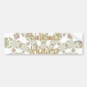 Unique Hakuna Matata Design: Serene Vibes Bumper Sticker
