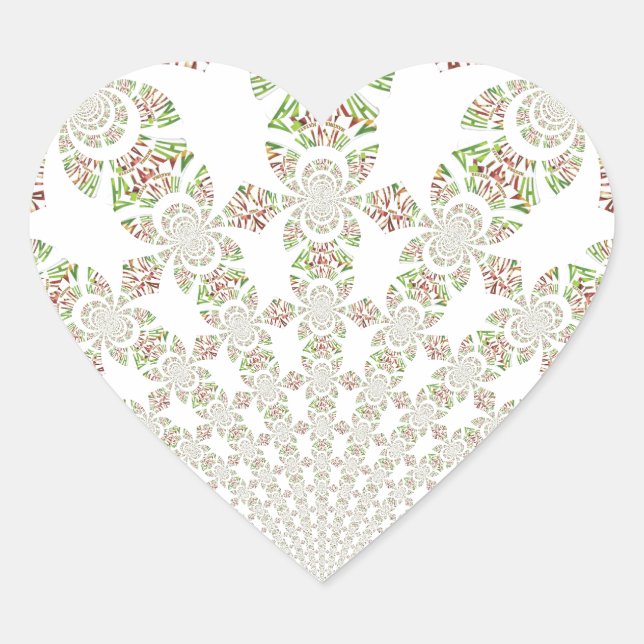 Unique Hakuna Matata Design: Serene Vibes Heart Sticker (Front)