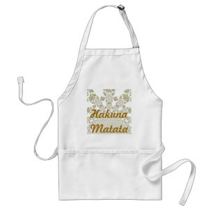 Unique Hakuna Matata Design: Serene Vibes Standard Apron