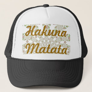 Unique Hakuna Matata Design: Serene Vibes Trucker Hat