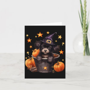 Unique Halloween Dog Mum Graphic Witchy Dog Lover Card