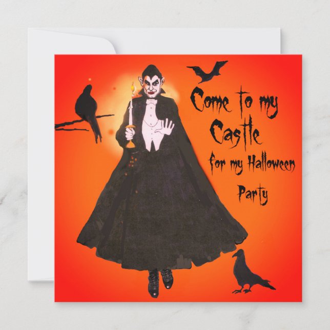 Unique Halloween Dracula Party Invitation (Front)