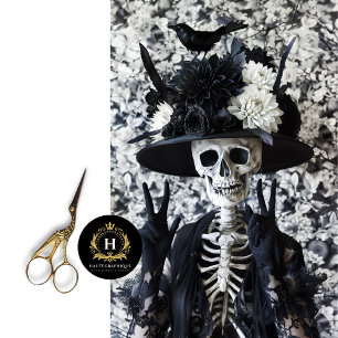 Unique Halloween Gothic Skeleton Skull Decoupage  Tissue Paper