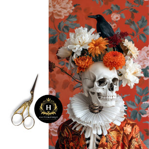 Unique Halloween Gothic Skeleton Skull Decoupage  Tissue Paper