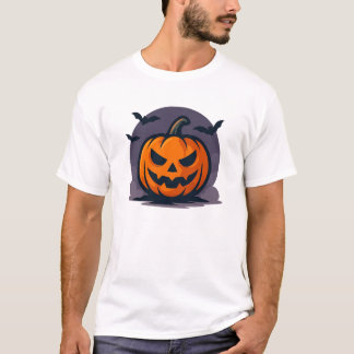 Unique Halloween Jack-O'-Lantern Design T-Shirt