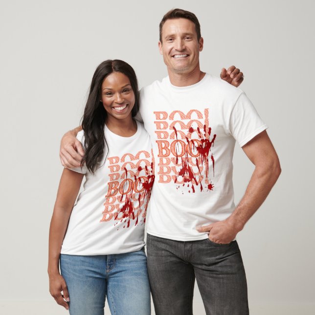 Unique Halloween Shirt, Stacked Bloody 'Boo'  T-Shirt (Unisex)