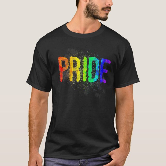 Unique Hand Drawn Rainbow Pride Design Apparel For T-Shirt (Front)