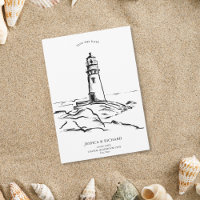Unique Hand Drawn Venue Coastal Lighthouse
