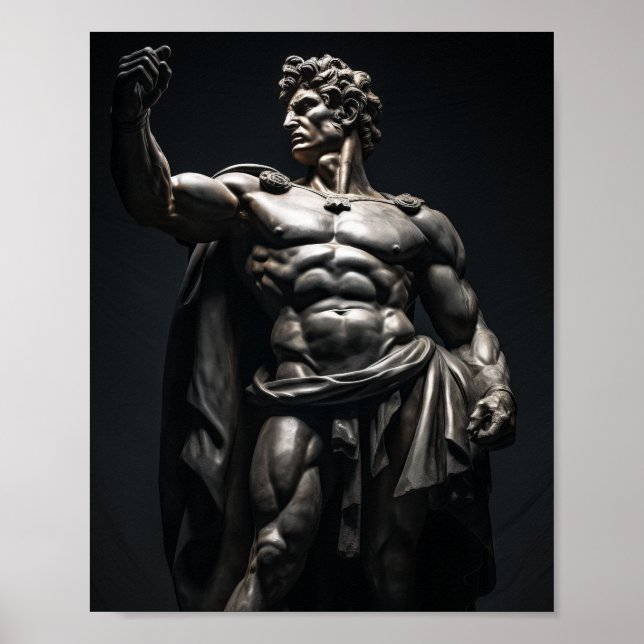 Unique Handcrafted Statue Poster: Inspiring Man Po Poster (Front)