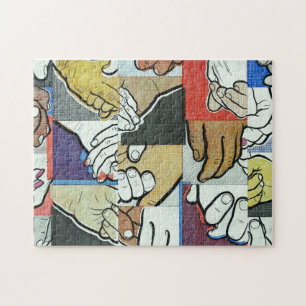 Unique Hands Holding Hands Artwork Jigsaw Puzzle