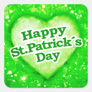 Unique Happy St Patrick´s Day Design Square Sticker