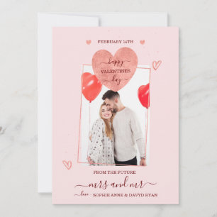 Unique Happy Valentines Day Mrs. & Mr. Photo Save The Date