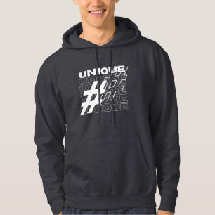 Unique Hashtag Typography Hoodie