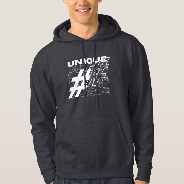 Unique Hashtag Typography Hoodie (Front)