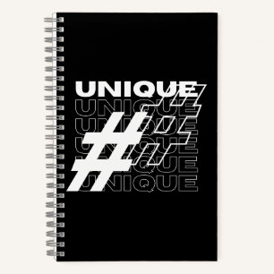 Unique Hashtag Typography Notebook