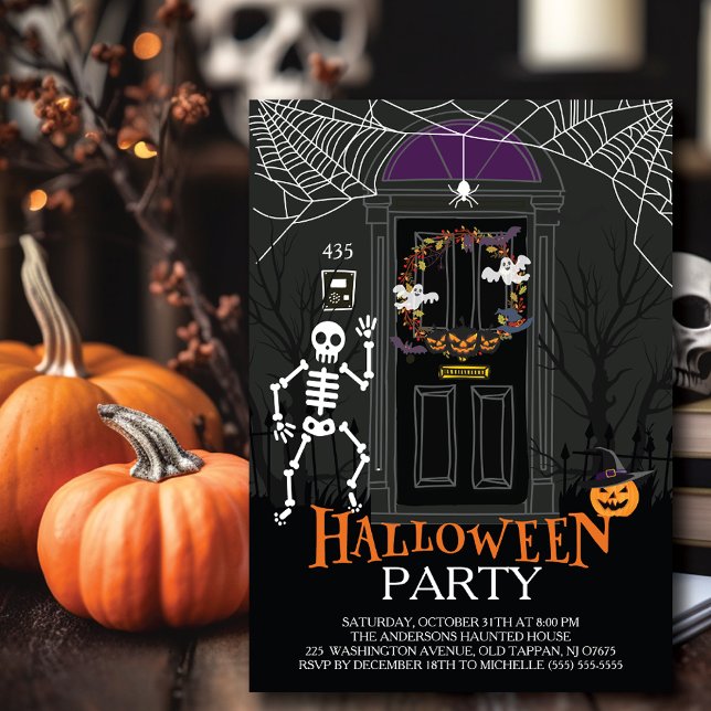 Unique Haunted House Halloween Party Invitation (Creator Uploaded)