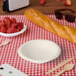 Unique Hip Summer Polka Dots Pattern Paper Plate