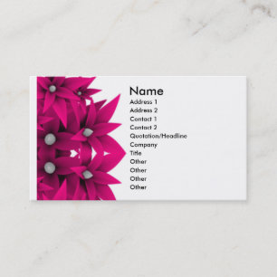 Unique Hot Pink Flowers Business Card