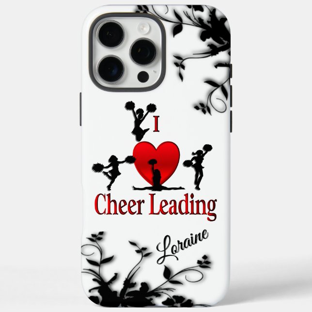 Unique I Heart Cheerleading Personal Case-Mate iPhone Case (Back)