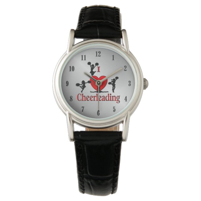 Unique I Heart Cheerleading Watch (Front)