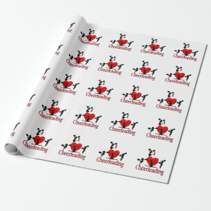 Unique I Heart Cheerleading Wrapping Paper
