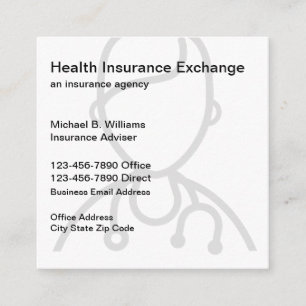 Unique Insurance Agent Square Business Card