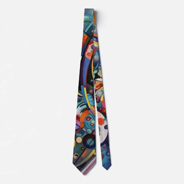 Unique, interesting patterned, colourful tie (Front)