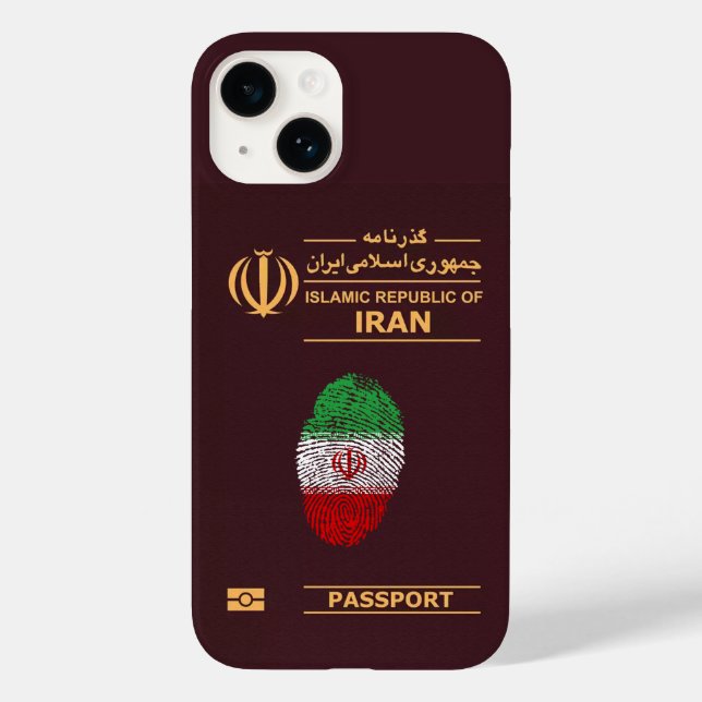 Unique Iran Travel Pass Passport Print Souvenir Case-Mate iPhone Case (Back)