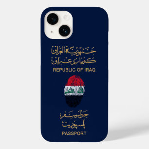 Unique Iraq Travel Pass Passport Print Souvenir Case-Mate iPhone 14 Case