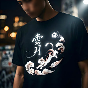 Unique Japanese Cat soccer - Gift for Cat Lovers  Tri-Blend Shirt