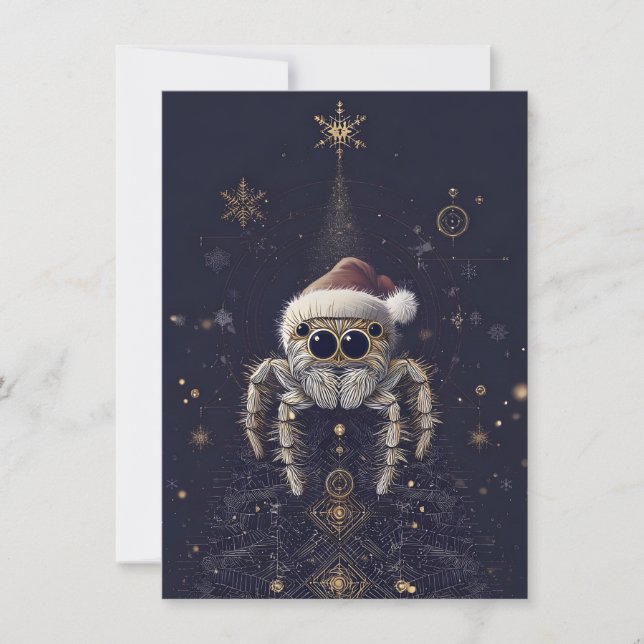 Unique Jumping Spider Christmas Cards (Front)