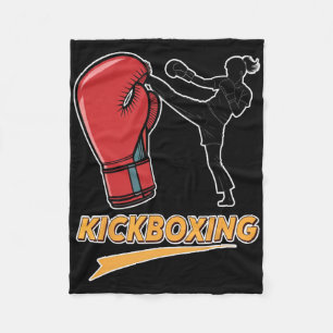 Unique Kickboxing Boxing Glove Design Fleece Blanket