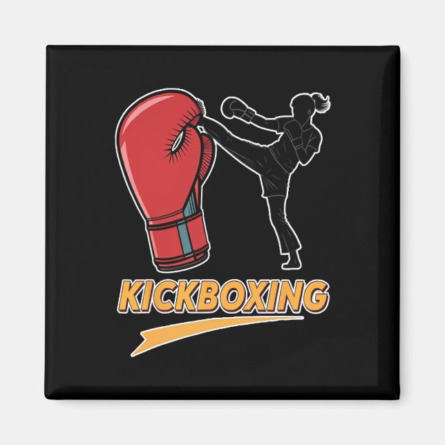 Unique Kickboxing Boxing Glove Design  Magnet (Front)