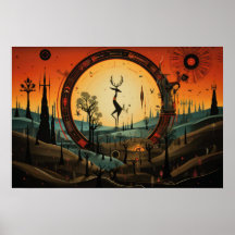 Unique Kokopelli Abstract