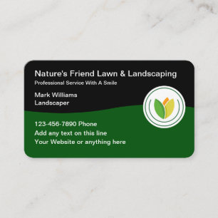 Unique Landscaping Service Business Cards