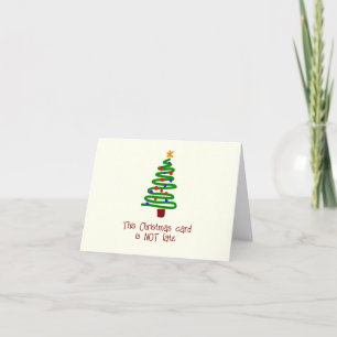 Unique Late Christmas Card Retro Hand-Illustrated