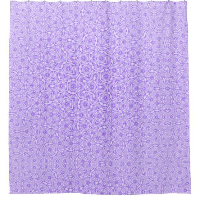 Unique Lavender Swirly Abstract Shower Curtain (Front)