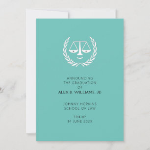 Unique Law School Graduation Announcement