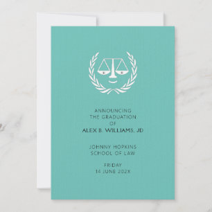 Unique Law School Graduation Announcement