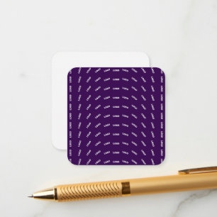 Unique Logo or Any Uploaded Image Pattern   Purple Enclosure Card