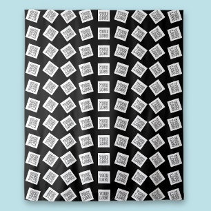 Unique Logo or Image Pattern   Black (editable) Tapestry