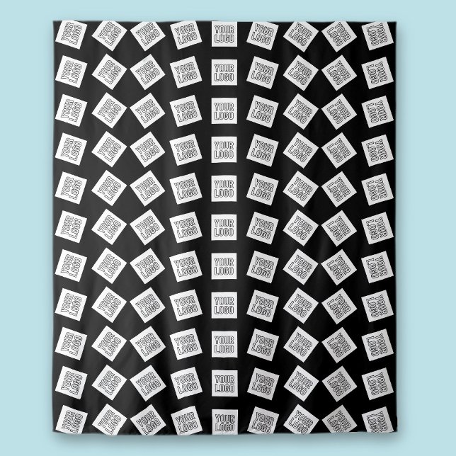 Unique Logo or Image Pattern | Black (editable) Tapestry (Creator Uploaded)