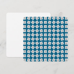Unique Logo or Image Pattern Blue (editable) Card