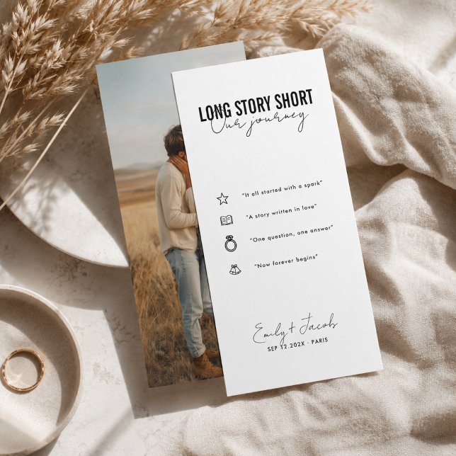 Unique Long Story Short Bookmark Save the Date (Creator Uploaded)