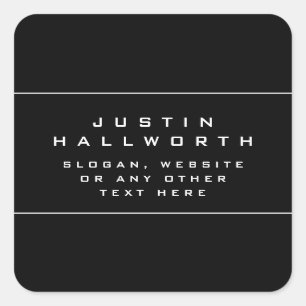 Unique Looking Black & White Square Sticker