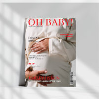 Unique magazine cover photo Baby shower