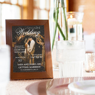 Unique MAGAZINE Timeline Wedding Programs