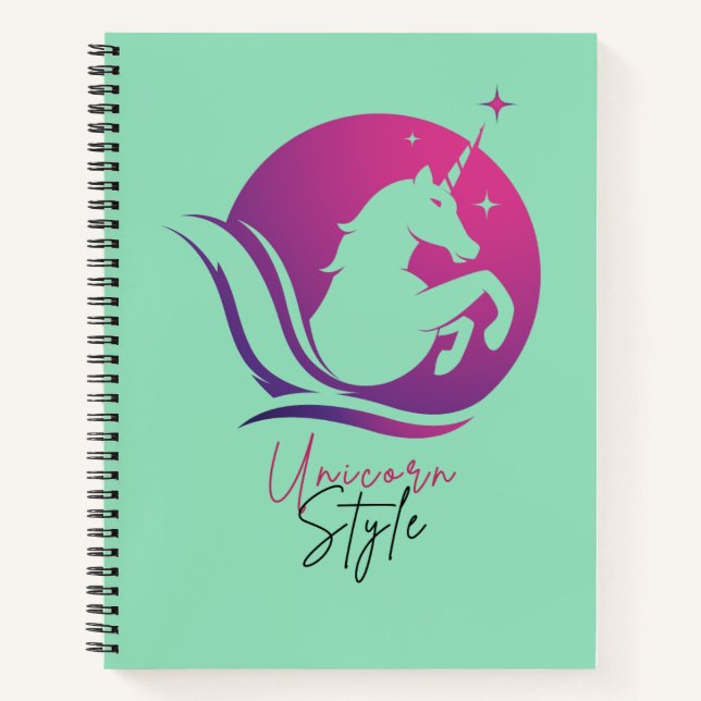 Unique magical unicorn style notebook  (Front)