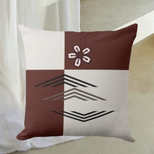 Unique Mahogany Pink Cherry Blossom Throw Pillow