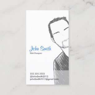 Unique Male Drawing Professional Business Card